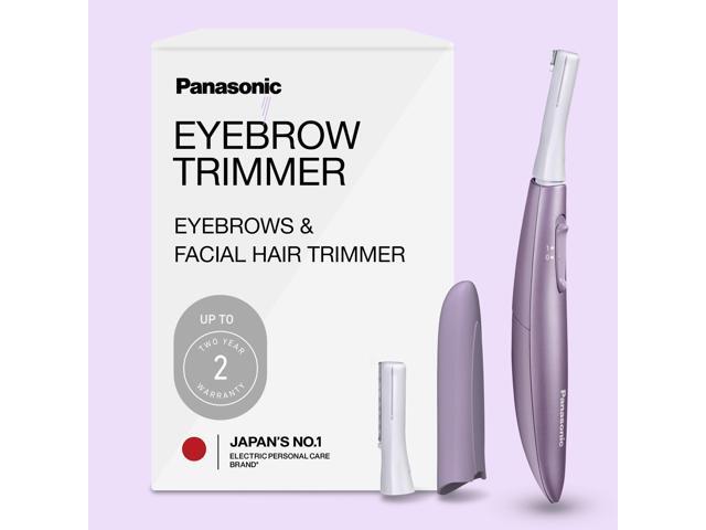 Panasonic Eyebrow & Facial Hair Trimmer for Women, Gentle Face Shaver for Peach Fuzz, Brows & Upper Lip, Flexible Head, Compact Battery-Operated...