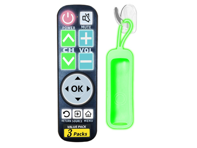 Backlit Big Button TV Remote Replacement for Hisense TV with Cover & Hook, Universal Remote No Setup for Seniors People with Poor...
