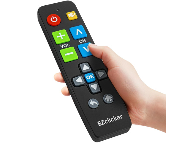 TV Remote for Vizio TVs Only, Big Button, Easy to Use (Black) Great for Seniors, Simplified (2xAAA Batteries not Included)