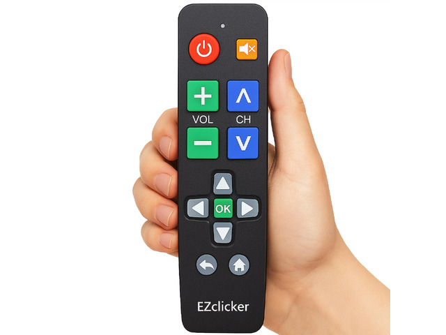 Big Button TV Remote for LG TVs Only, Easy to Use (Black) Big Button, Simplified, Great for Seniors (2xAAA Batteries not Included)