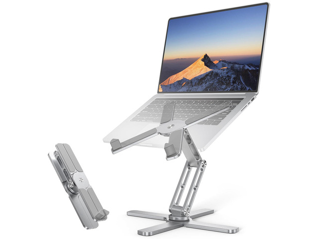 Laptop Stand,360°Rotating Base,Adjustable Ergonomic Design 100% Aluminium,adjustable height and angle,foldable desk stand,fits up to 17 inch...
