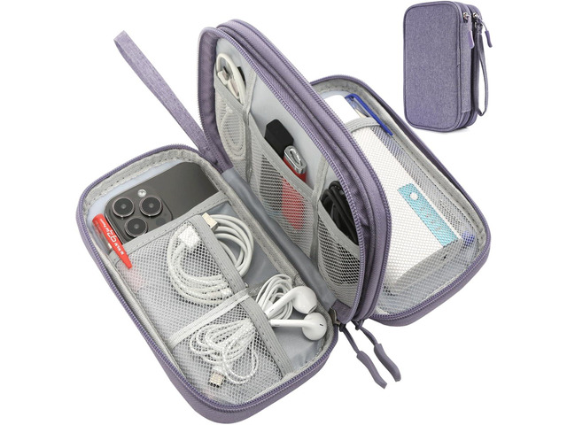 CAAORDKSO Cord Organizer Bag, Travel Cable Organizer Case Waterproof Accessories Pouch with Handle, Travel Electronic Carrying Bag for Cable, Cord,...