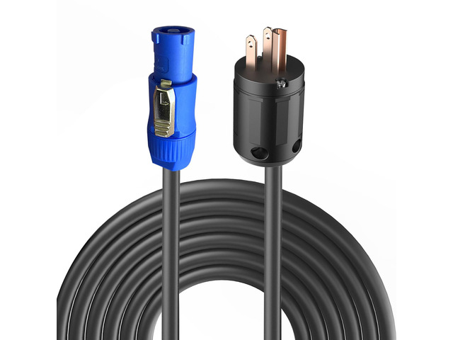 11AWG PowerCON Cable,NEMA 5-15p to PowerCON Connector,PowerCON Power Cable 20A 3 Pin PowerCon Input Male Connector Extension Power Wire for Outdoor...
