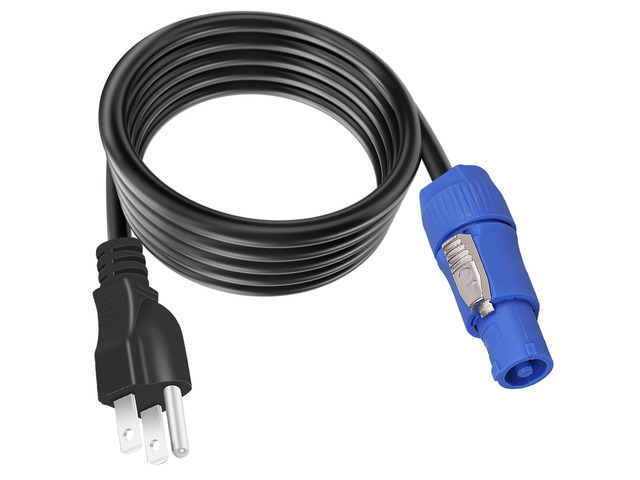 3-Prong NEMA 5-15P to PowerCON Cable 20A 3 Pin PowerCon Input Connector to NEMA 5-15P Connector Cord 16AWG for Outdoor Stage Light LED...
