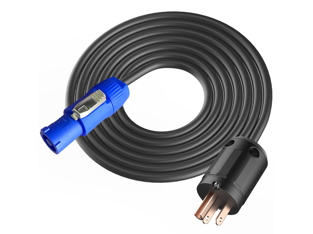 12AWG PowerCon Cable,NEMA 5-15p to PowerCon Power Cable-25FT Profeesional Hand-Built 3 Pin PowerCon Input Male Connector Extension Power Cable...