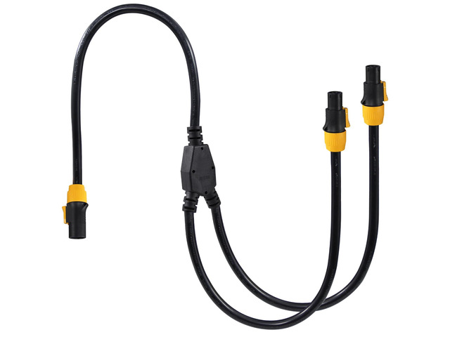 1 to 2 Outlet True1 powerCON Cable - 3FT 14AWG PowerCon True1 Male to 2X Female Extension Y Splitter Cable, Heavy Duty Outdoor 20A Waterproof True...
