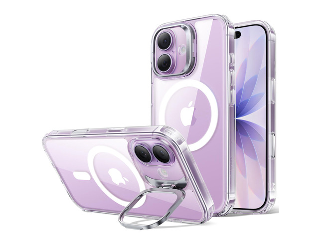 iPhone 17 Case Flex Stand, for MagSafe, Clear Anti-Yellowing, 3X Military-Grade Drop Protection, Magnetic Phone Case, Shockproof Air Guard...