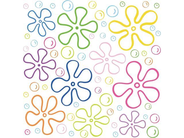 156PCS Under The Sea Wall Decals Colorful Bubble & Flower Stickers for Kids Room, Bathroom, Windows, Laptop, Birthday Party Decor 6 Sheets...