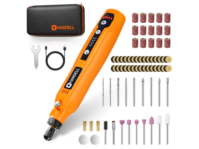 Mini Cordless Rotary Tool, 5-Speed 69pcs Kit for 3D Printer Sanding 5000-18000RPM, 2000mAh, USB-C, LED Light, Case Engraving Pen for Polishing,...