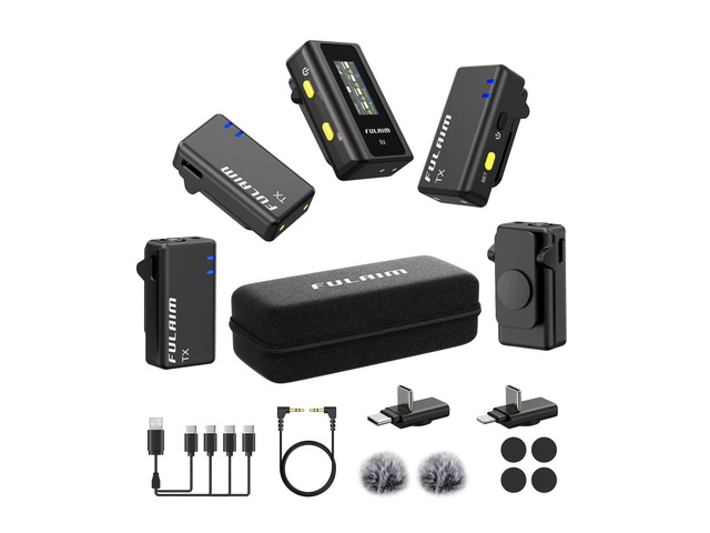 X6 Wireless Lavalier Microphones with 4 Transmitter for iPhone, iPad, Android, Camera, Lapel Mic with 48KHz 24Bit, Noise Cancellation for Video...