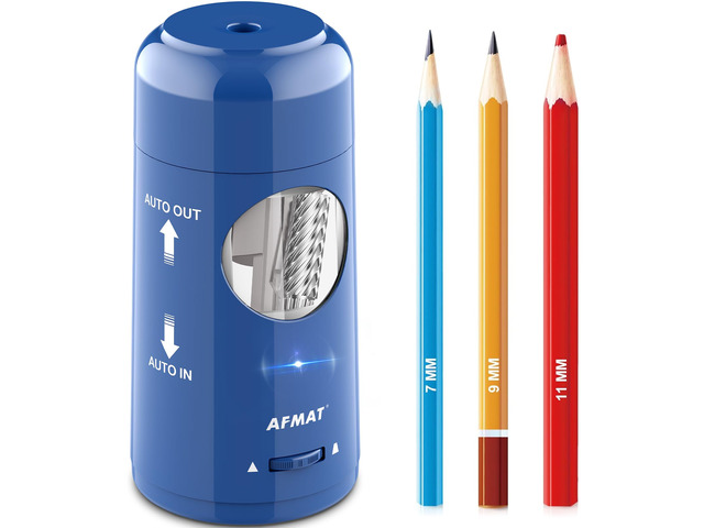 Electric Pencil Sharpener, Rechargeable Fully Automatic Pencil Sharpener for Jumbo & Colored Pencils (7-11.5mm), Auto in/Out, Hands-Free, Portable...