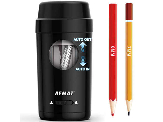 Electric Pencil Sharpener, Auto in & Out, Fully Automatic Pencil Sharpener for Colored Pencils, Rechargeable Hands-Free Sharpeners for 7-8mm...