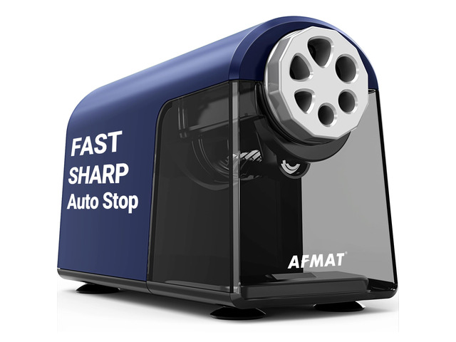 PSX2 Heavy Duty Electric Pencil Sharpener, 6 Holes, Classroom Sharpener for 6-11mm Pencils, Auto Stop, Super Fast, Save Pencils, School Teacher...
