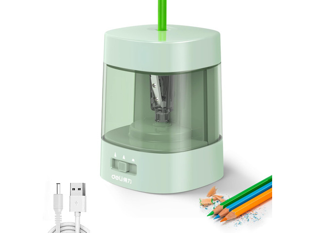 Electric Pencil Sharpener, Automatic Pencil Sharpeners, Green Suitable for No.2 Pencils Colored Pencils, USB & Battery Operated Pencil Sharpener...