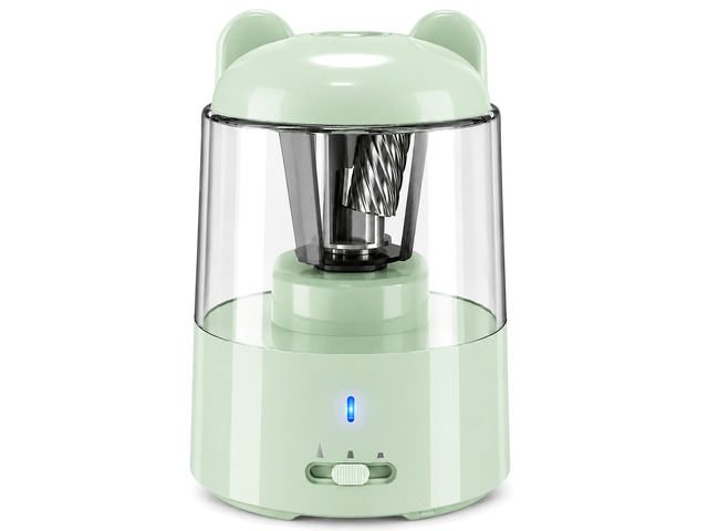 Electric Pencil Sharpener for Colored Pencils, Auto Stop,Blue 3 Sharpening Modes,Suitable for No.2/Colored (6-8mm),Cordless Rechargeable,Cute for...