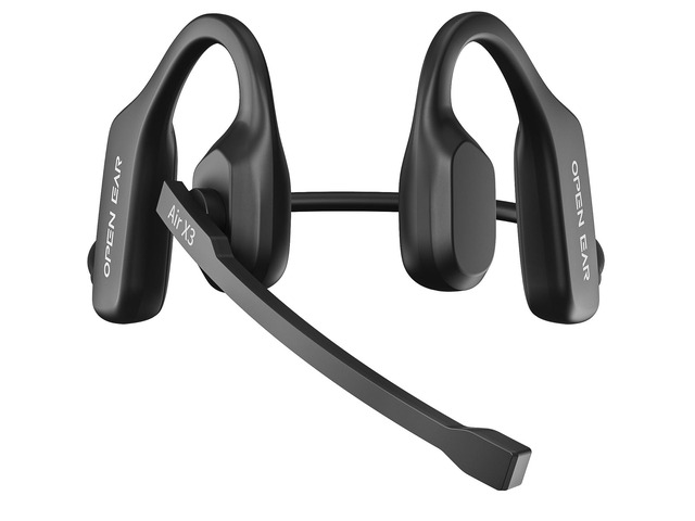 Air Conduction Open Ear Headphones with Mic, AI Noise Cancelling Bluetooth Headset, Dual Connect Wireless Headphones with Mute Button, 32g...