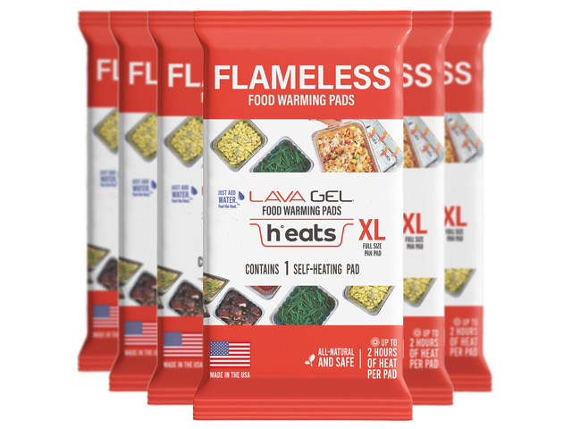 Flameless Food Warming Pads (6 Pack) - Food Warmers for Parties Buffet Disposable - Party Buffet Servers and Warmers for Full Size Pans - Heating...