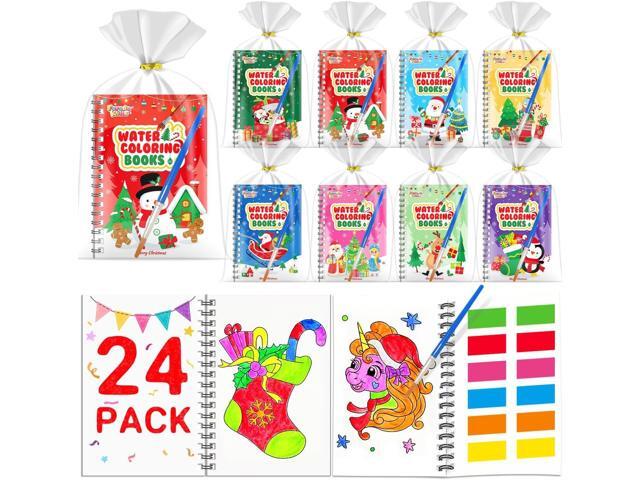 Coloring Books Party Favors for Kids - 24 Pack Christmas Mini Water Coloring Books for Kids Goodie Bags Stuffers Students Classroom Gifts Bulk,.