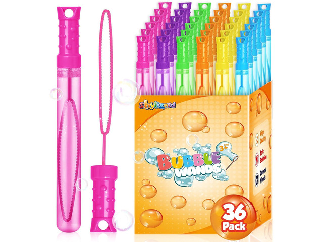 36PCS Bubble Wands for Kids,Bulk Bubble Wand for Kids Party Favor, Bubble Maker for Party Favor,Birthday,Goodie Bags, Wedding, Carnival Prizes,...