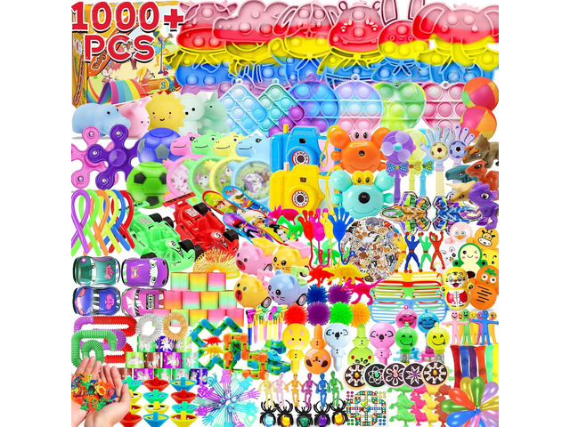 1000+ PCS Party Favors for Kids,Fidget Toys Pack,Valentines Stocking Stuffers, Birthday Gift, Treasure Box,Goodie Bag Stuffers, Carnival Prizes,...