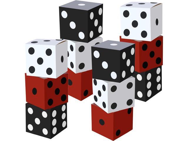 Ctosree 12 Pcs Large Casino Dice Boxes 11 in Casino Theme Party Decoration Las Vegas Themed Night Jumbo Giant Vegas Dice Centerpieces Table Top for.
