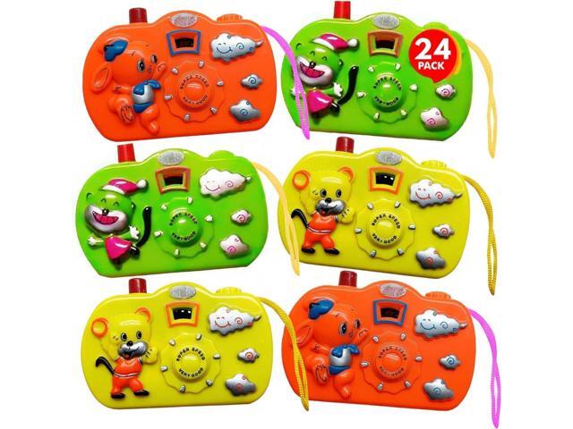 ArtCreativity Kids Camera Toy Set with Images in Viewfinder (24PCs) - Party Favors for Toddlers, Goodie Bags Stuffers for Kids, 3 Colors