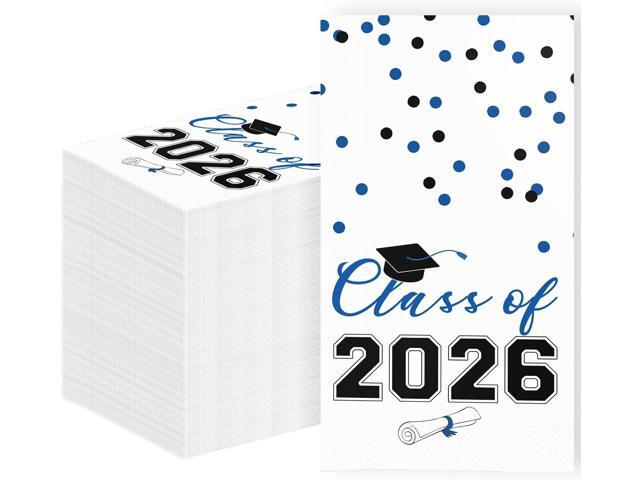 2026 Graduation Disposable Paper Napkins, Guest Dinner Hand Towels for College School Grad Class Congrats Celebration, Cocktail Party Decorations...
