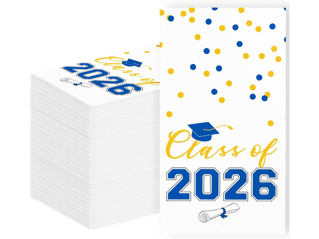 2026 Graduation Disposable Paper Napkins, Guest Dinner Hand Towels for College School Grad Class Congrats Celebration, Cocktail Party Decorations...