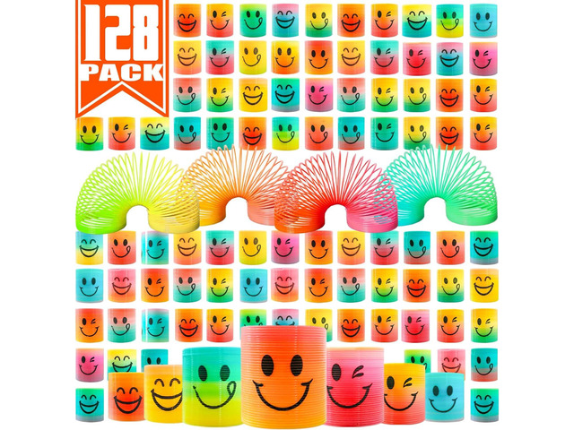 Cocurb 128 Pcs Mini Spring Party Favors for Kids 4-8,Fun Goodie Bag Stuffers for Birthdays, Classroom Prizes, and Small Toys Gifts (4 Assorted...