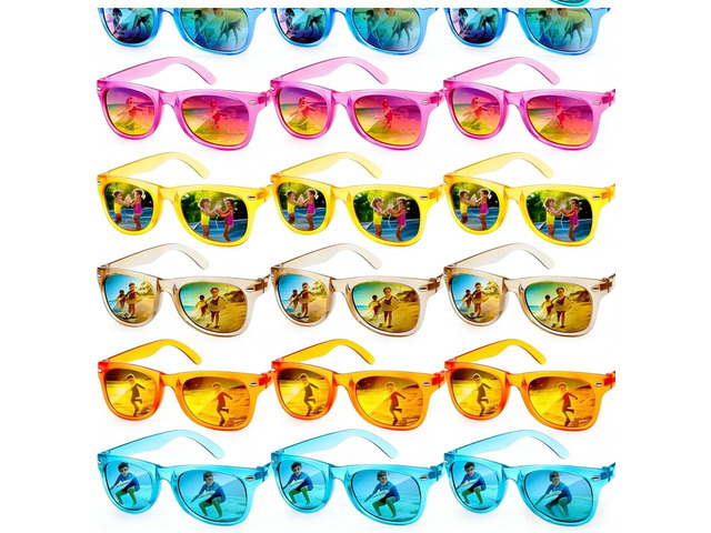 18 Pack Kids Sunglasses Bulk Party Favors, Neon Sunglasses with UV400 Protection for Kids Age 3-8,Great Gift for Birthday Graduation Party Supplies...