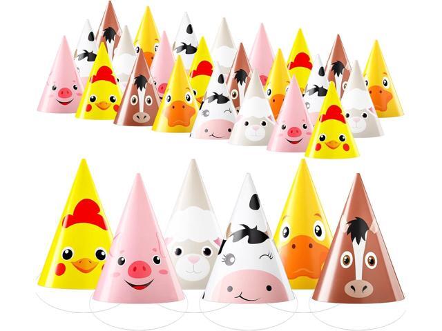 Zhanmai 30 Pcs Animal Themed Costume Headwear for Farm Kids Birthday Party Favor, DIY Photo Props Toddlers Baby Holiday Games Party Decoration,...