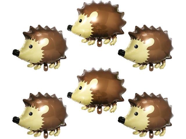 Cartoon Hedgehog Balloon For Birthday Baby Bridal Shower Wedding Holiday Carnival Summer Party, 6 Pack Cute Hedgehog Balloons Jungle Zoo Animal...