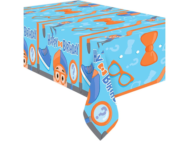 Treasures Gifted Officially Licensed Blippi Birthday Party Supplies - Pack of 3 - Large Rectangular Blippi Tablecloth 54in x 108in - Blippi Party...