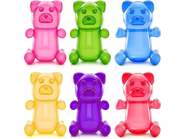 4E's Novelty Inflatable Gummy Bears, 12 Inch Tall - Great for Birthday Party Decorations & Favors, Candyland Themed Supplies, Photo Booth Props,...