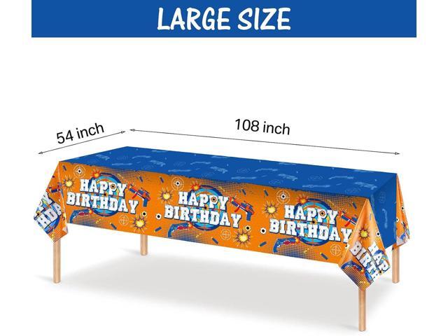 Tatuo 6 Piece Dart Battle Tablecloth Dart Battle Table Cover Gun Game Themed Rectangle Plastic Table Cover Party Supply for Gunfight Game Theme...