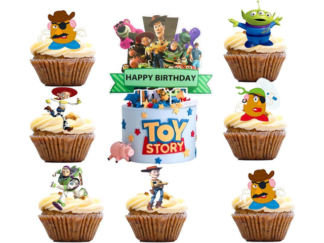 25PCS Cake Toppers Cupcake Toppers Cake Decorations Birthday Party Supplies Decorations (Style 7)