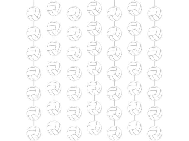 Duraaamo 8 Pack Volleyball Party Banner Decorations Sport Birthday Paper Hanging Cutouts for Sportball Theme Birthday Baby Shower Party...
