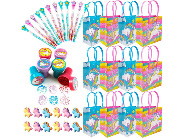 TINYMILLS 60 Pack Unicorn Rainbow Birthday Party Favors Supplies, Pinata Fillers for Girls Birthday Party, Goodie Bag Stuffers, Rewards, Game...