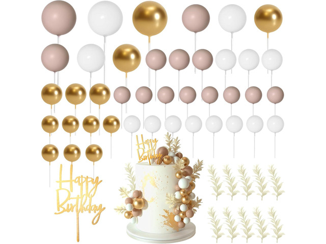 MIAHART Ball Cake Toppers Boho Grass Cake Topper Ball Cake Insert Decoration for Birthday Wedding Baby Shower Party Decorations Boho Themed Party...