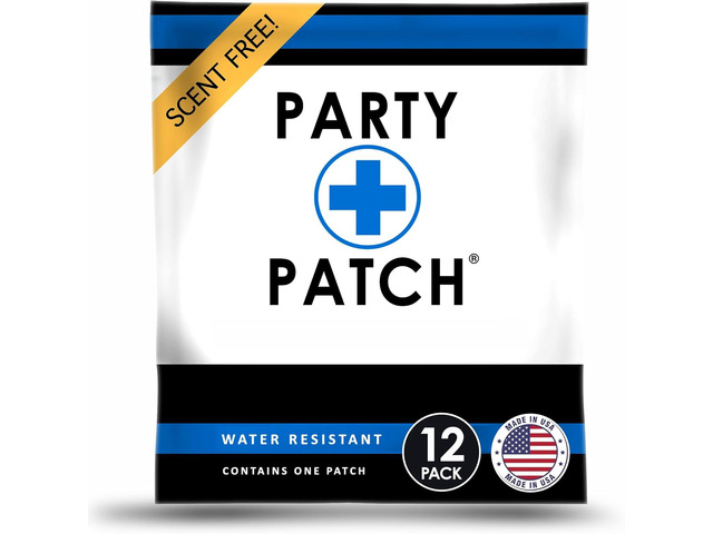 Party Patch Social Lifestyle Patch 12-Pack Transparent Topical Adhesive for Festivals, Weddings & Active Events Water-Resistant & Skin-Safe ...