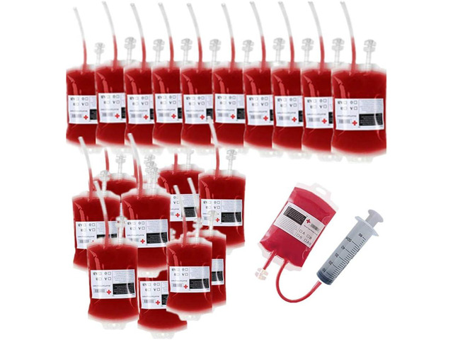 Blood Bag for Drink IV Bags, Halloween Party Cups Drink Container, Drink Pouches Gag Gift, Doctor Nursing/RN Graduation Zombie Vampire Party...
