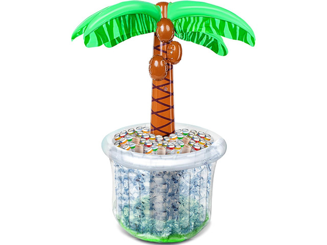 JOYIN 60' Inflatable Palm Tree Cooler, Beach Theme Decor, Pool Party Decorations, Luau Hawaiian Birthday Party Supplies, Ocean Jungle Tropical...