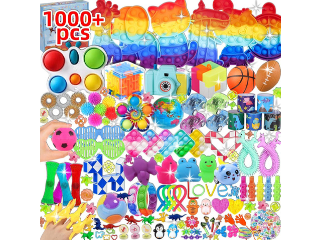 1000 Pcs Party Favors for Kids, Fidget Toys Bulk, Birthday Gift Toys, Fidgets Stocking Stuffers, Treasure Box Birthday Party, Goodie Bag Stuffers,...