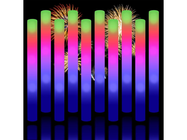 Taotuo Glow Sticks Bulk, 200 Pack Foam Sticks Glow in The Dark Party Supplies 3 Flashing Modes Lighting up Foam Sticks for Wedding, Party,...