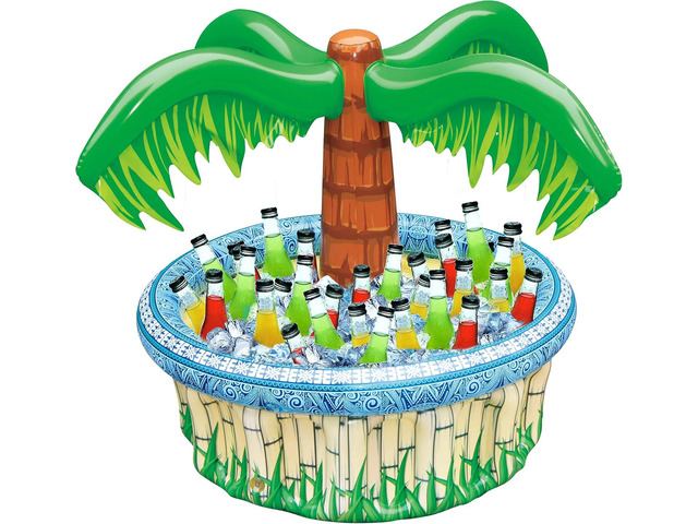 JOYIN 28 Inflatable Palm Tree Cooler, Luau Hawaiian Tropical Beach Themed Party Decorations, Blow Up Palm Trees Cooler Outdoor Party Supplies, Kids...