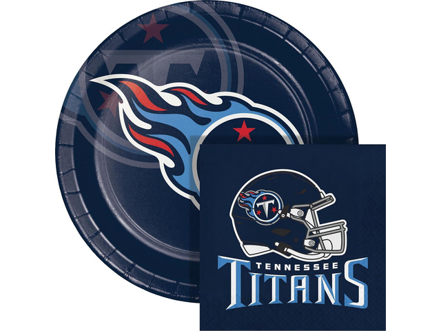 Trendware Tennessee Titans Paper Plate and Napkin Party Kit for Football Tailgate Game Watch Parties, 72 ct, Officially Licensed NFL Party Supplies