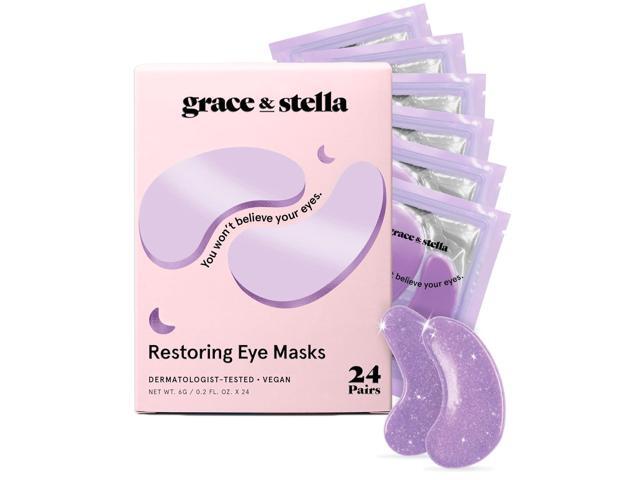 grace & stella Retinol Under Eye Patches for Puffy Eyes & Dark Circles - Restoring Gel Under Eye Masks with Hyaluronic Acid - Birthday Gifts for.