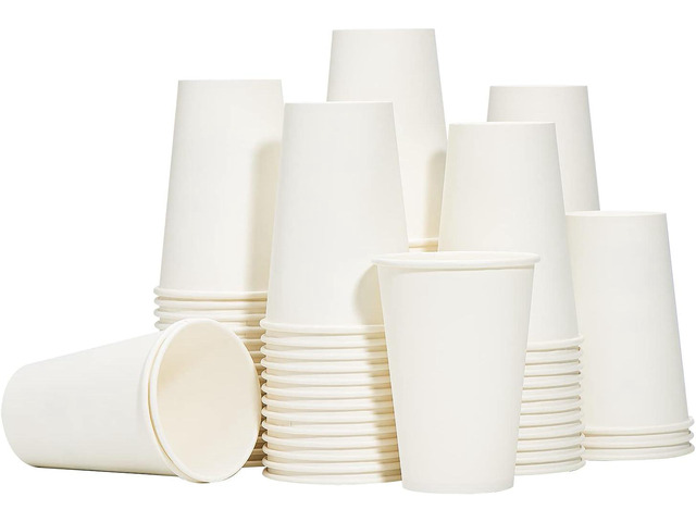 RACETOP Hot Paper Coffee Cups 12 oz [1000 Pack], Disposable Coffee Cups 12 oz, Upgraded Weight Of Paper, White