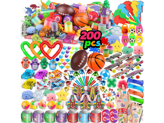 Amy & Benton 200PCS Party Favors for Kids 4-8 Goodie Bags Stuffers,Prize Box Toys for Kids Classroom,Toddler Bulk Fidget Toys Pinata...