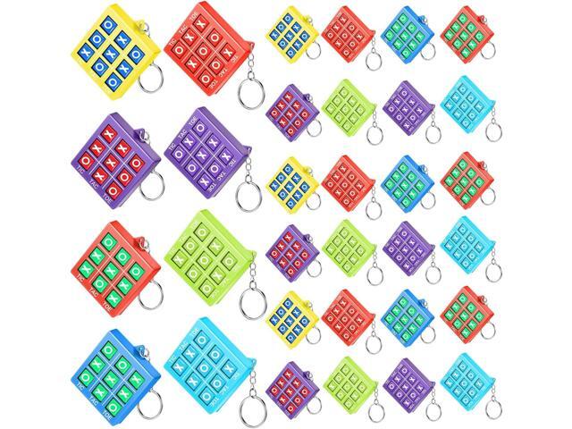 Hicarer 32 Pcs Tic Tac Toe Game Party Favors Keychains Bulk Party Birthday Goodie Bags Stuffers End of Year Gifts for Students Kids 8-12 Classroom...